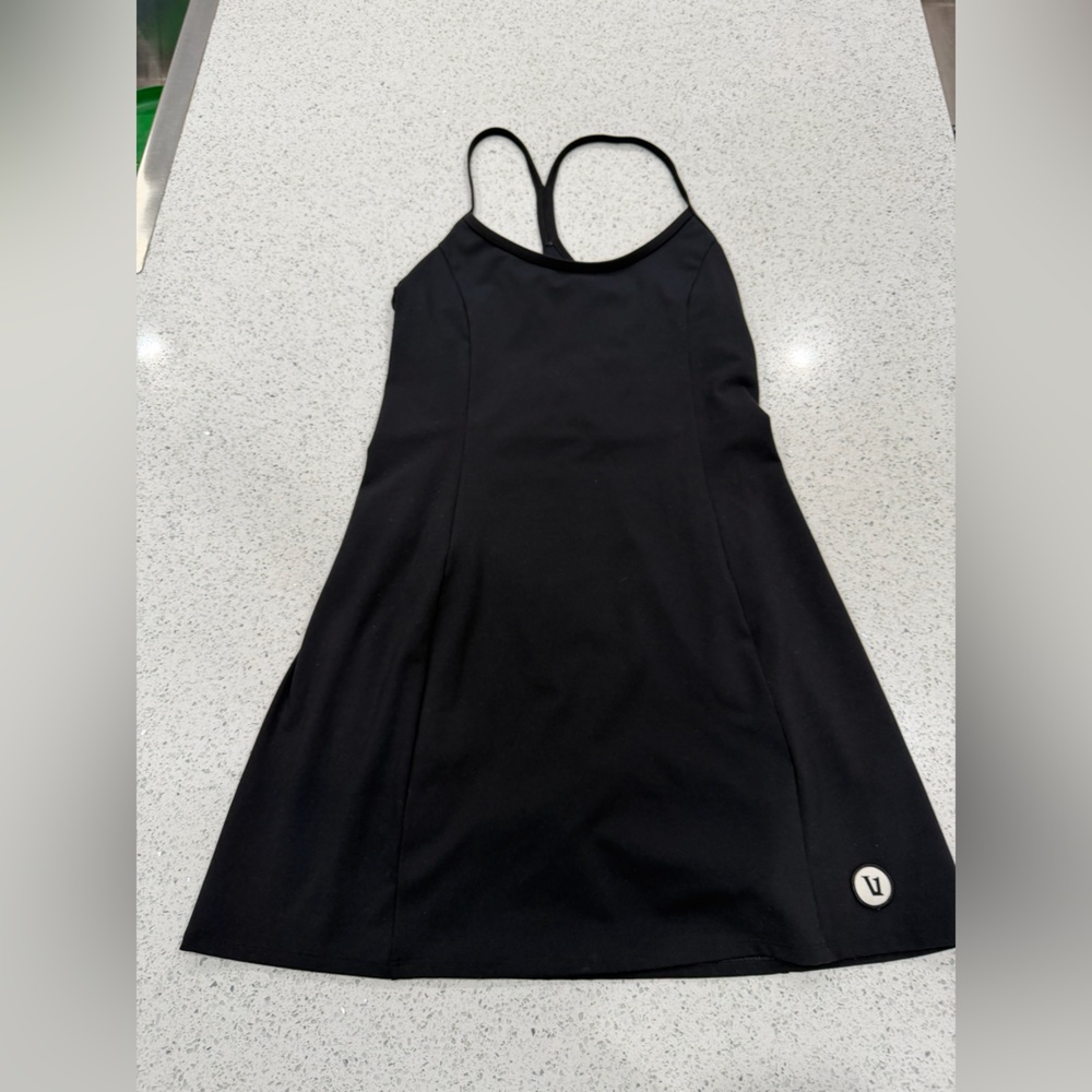 Vuori Black Strappy Dress